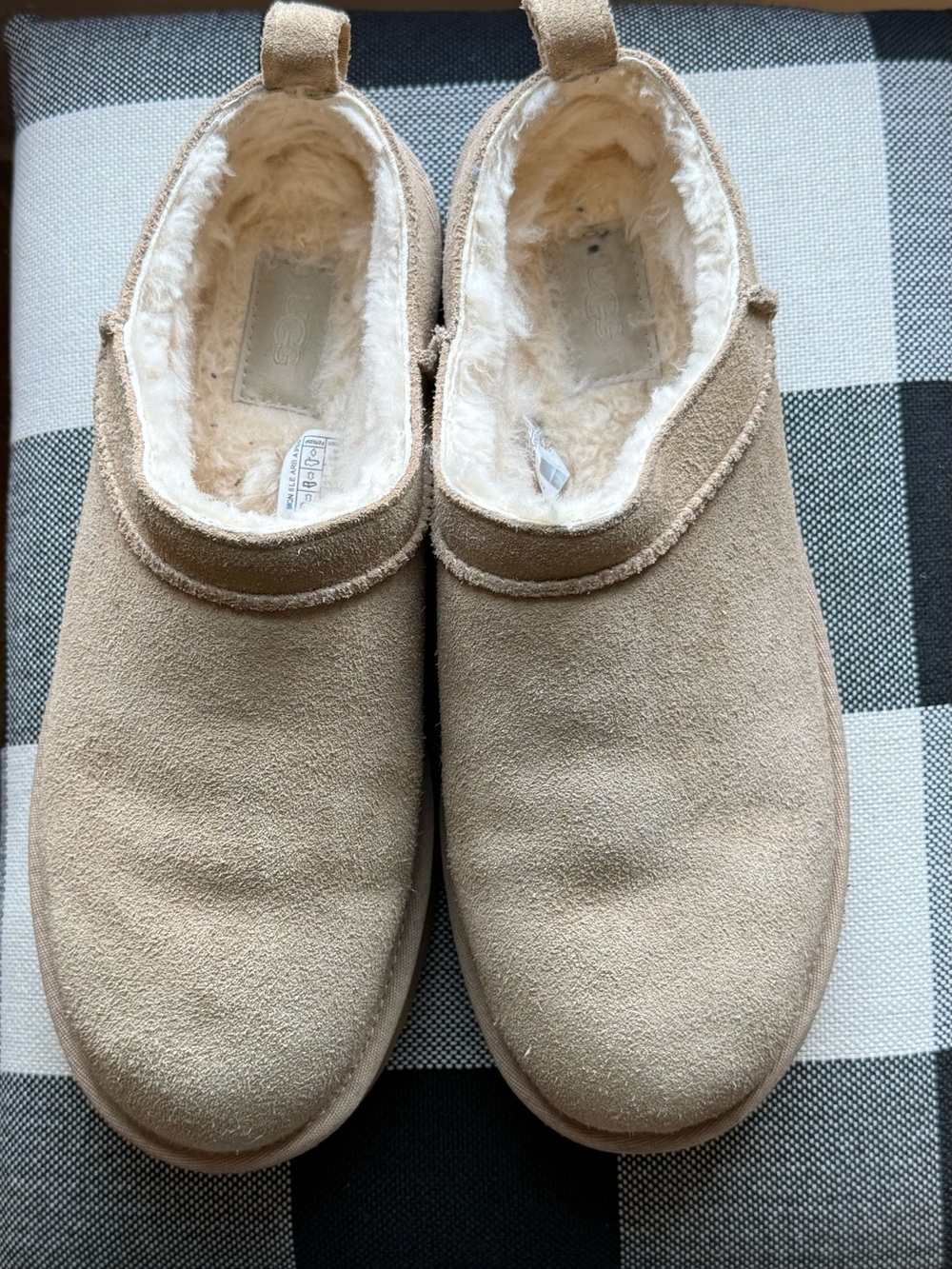 UGG Sand Classic Micro Boots Slipper Size 10 Excellent - Picture 3 of 13